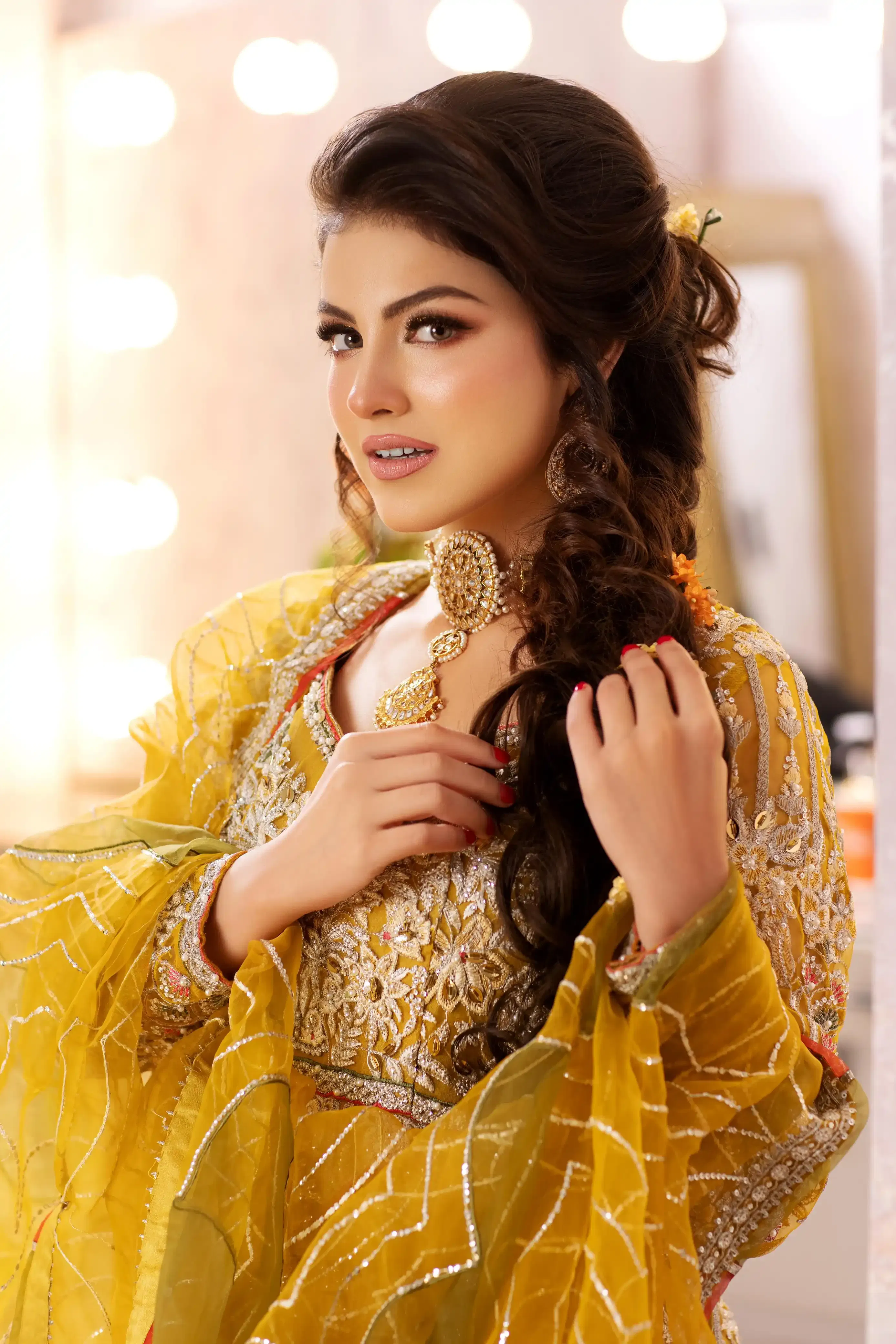 mehndi makeup 3 by Nadia Hussain Salon Lahore