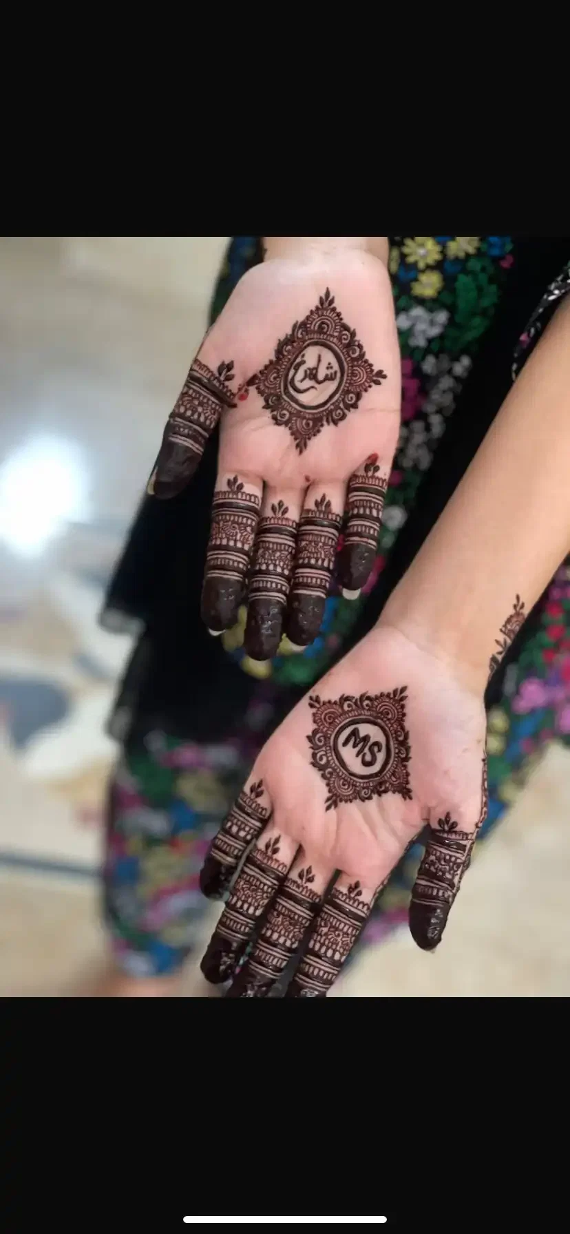 finger mehndi style 1 by Mehndi By Bisma