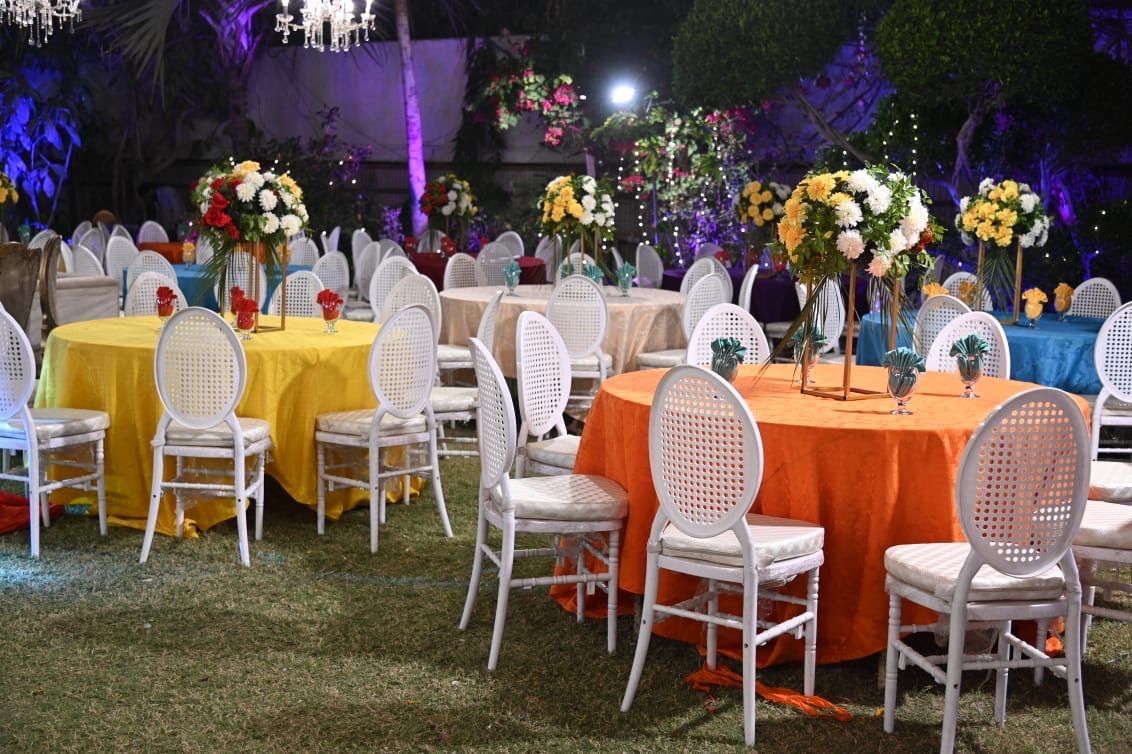outdoor wedding setup 3 by Clifton Private Lawn