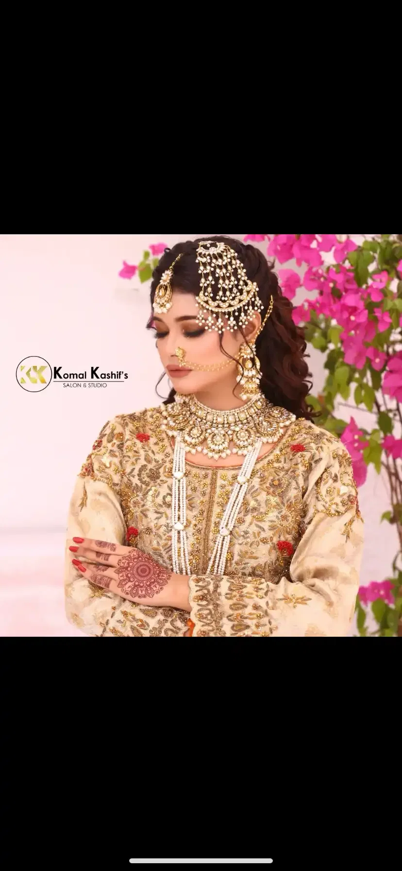 bridal makeup look 1 by Komal Kashif Salon & Studio