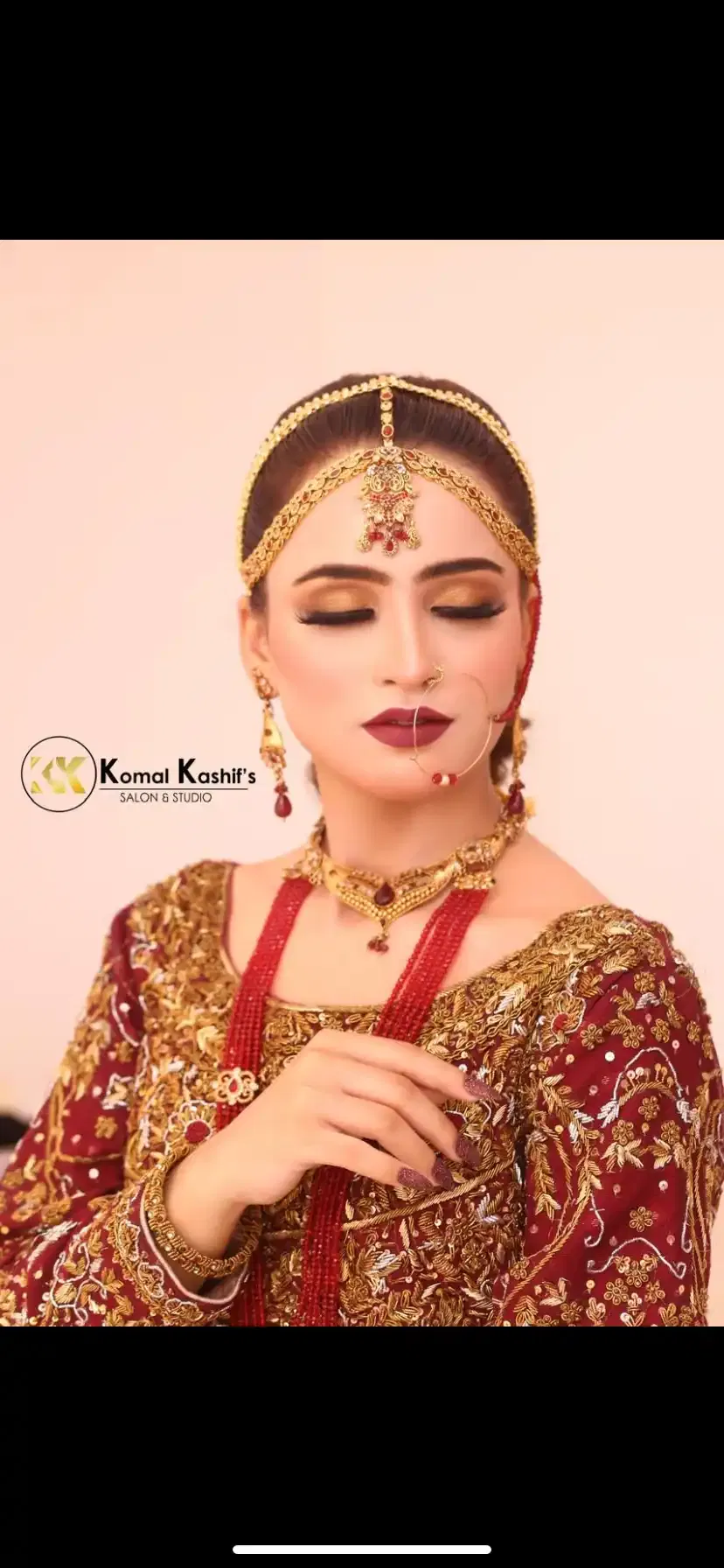 barat bridal look 2 by Komal Kashif Salon & Studio