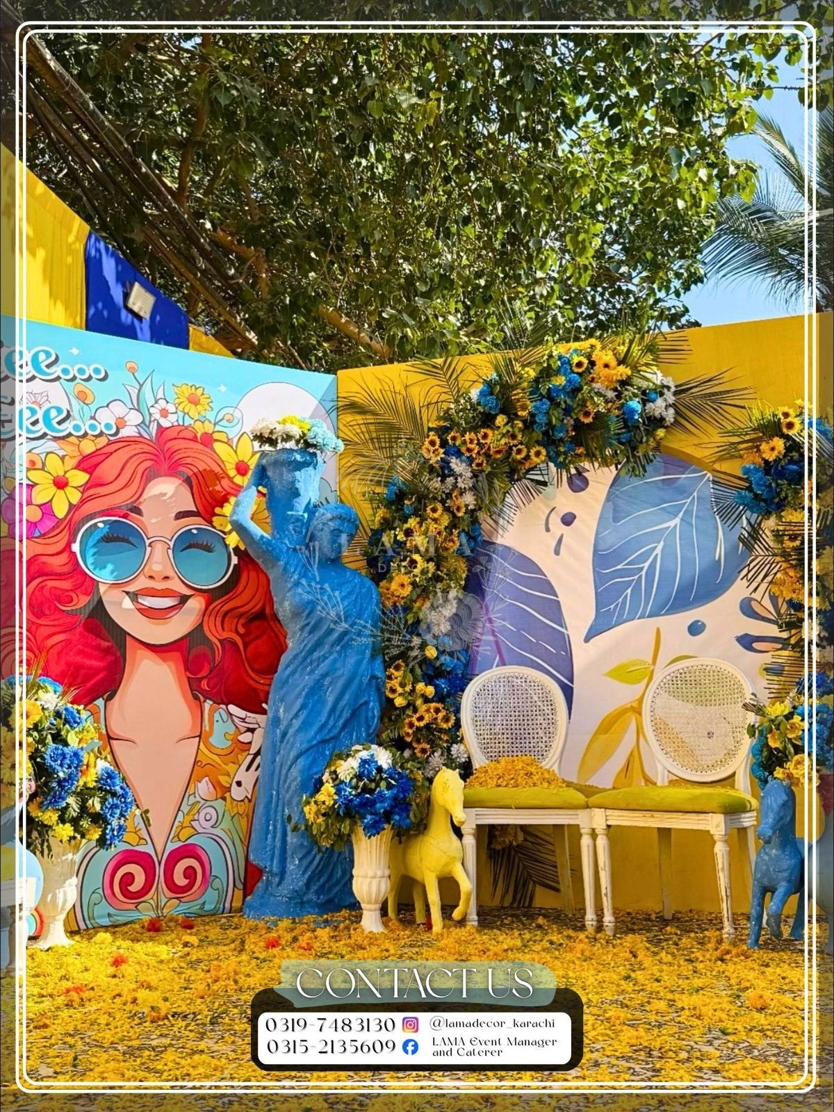 floral backdrop 5 by Lama Decor