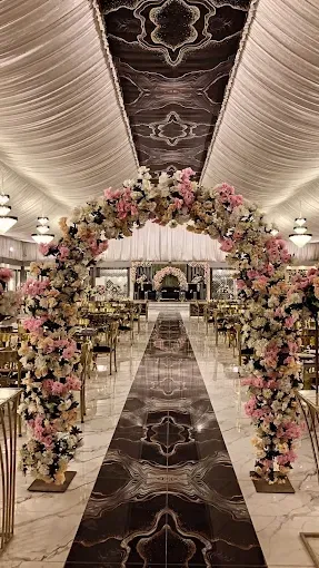 themed wedding stage 2 by Sarah Palace Banquet