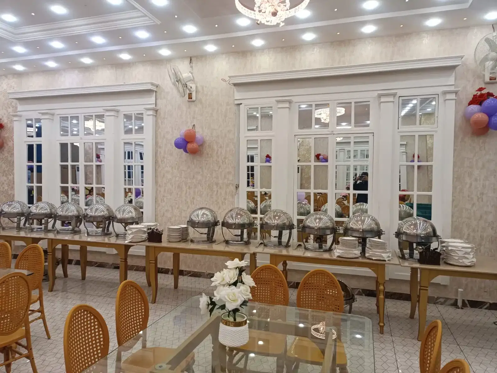 outdoor wedding setup 3 by White Palace Ballroom