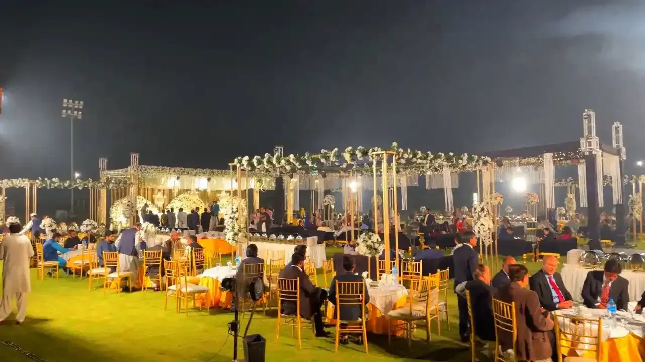 indoor banquet lighting 5 by Nawab Palace Marquee and Farmhouse