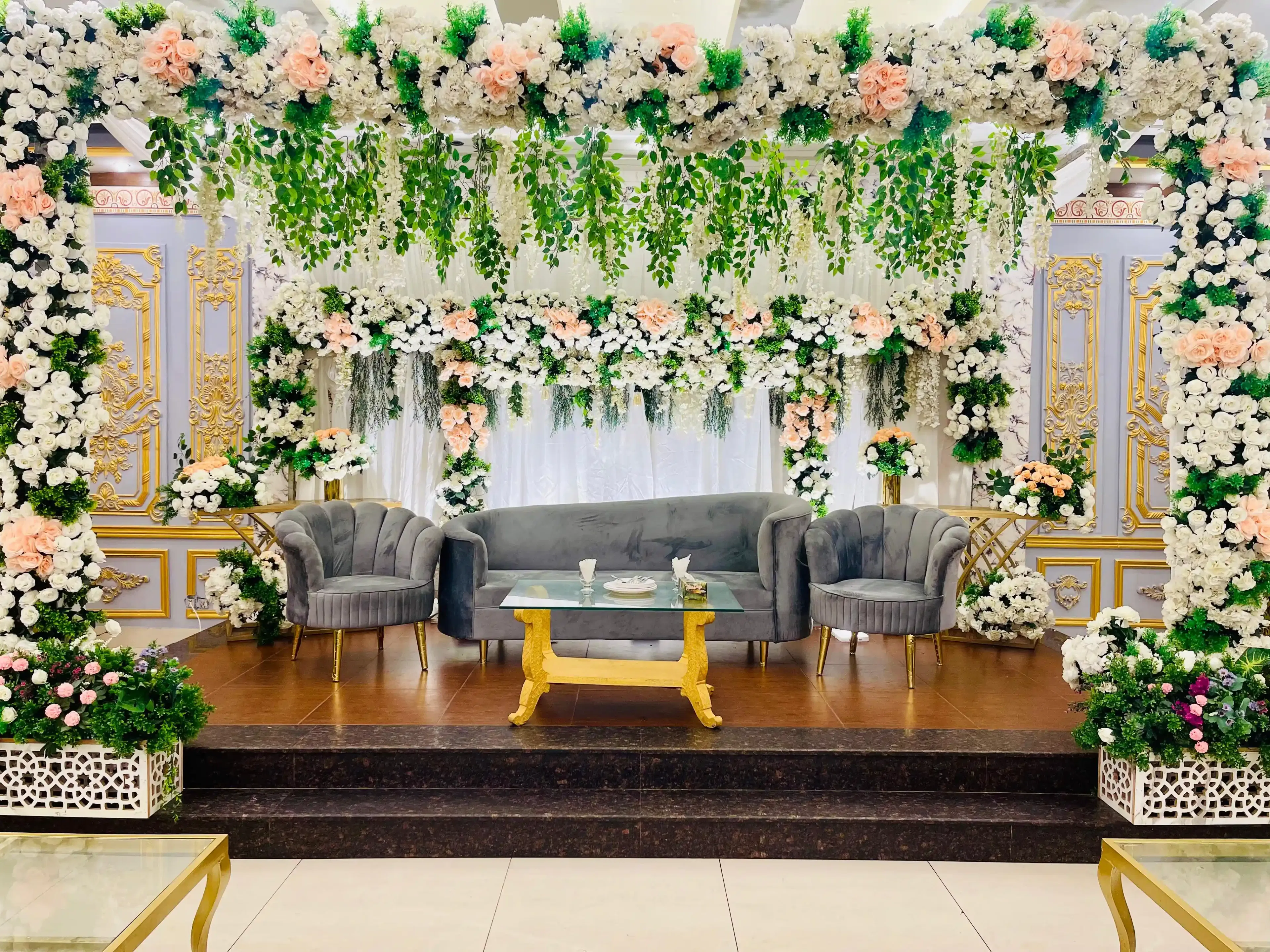 themed wedding stage 2 by Leeds Event Complex